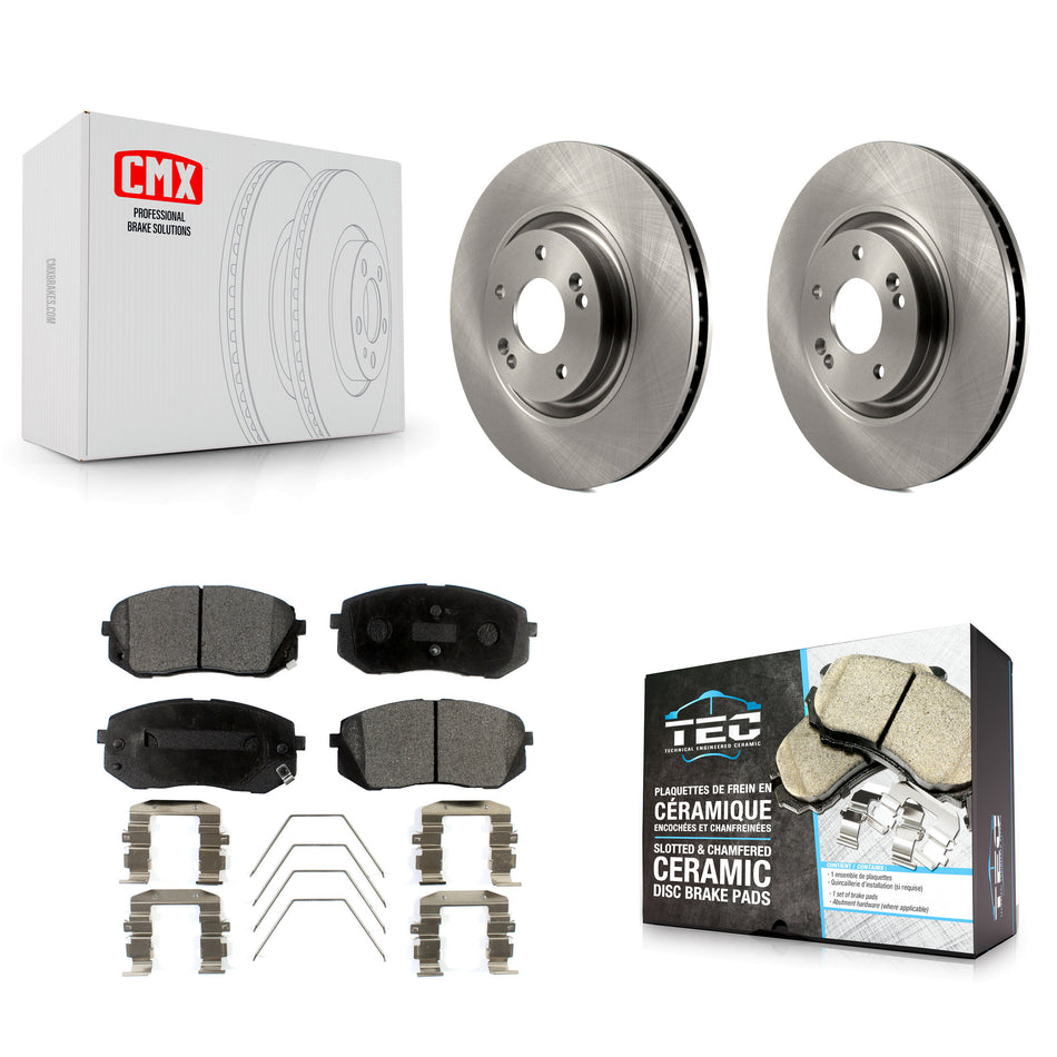 Front Disc Brake Rotors And Ceramic Pads Kit For Hyundai Sonata Kia Optima K8T-100628