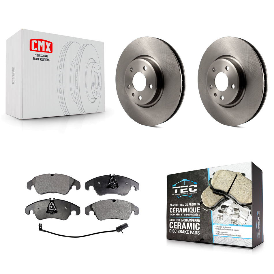 Front Disc Brake Rotors And Ceramic Pads Kit For Audi A4 Q5 A5 Quattro A7 allroad A6 S5 K8T-100636