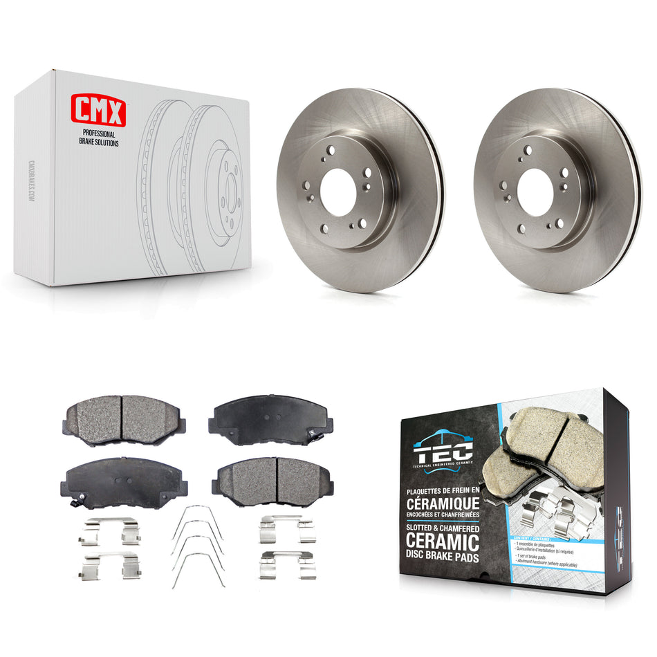 Front Disc Brake Rotors And Ceramic Pads Kit For 2013 Acura ILX 2.0L K8T-100653