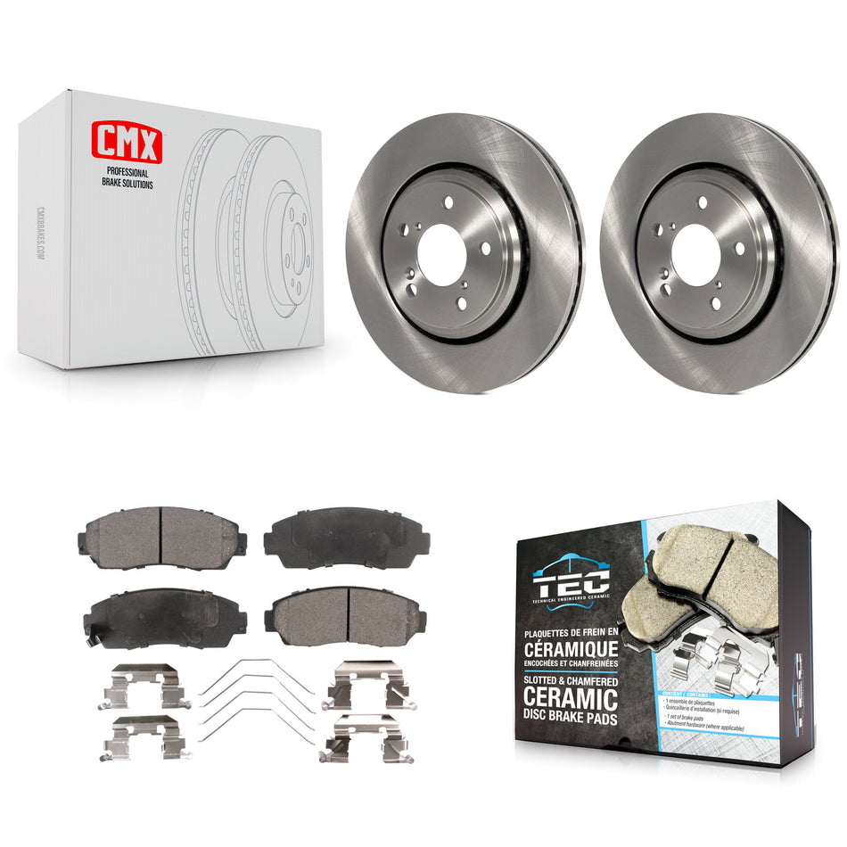 Front Disc Brake Rotors And Ceramic Pads Kit For Honda Odyssey Passport K8T-100665