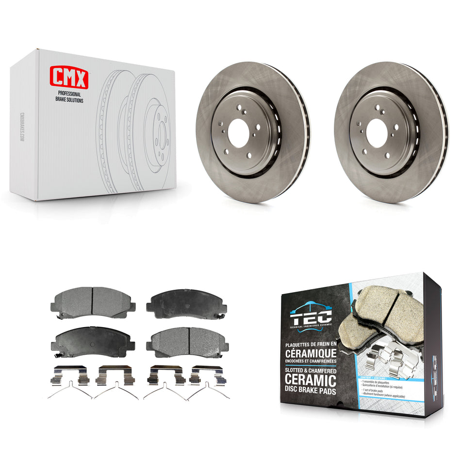 Front Disc Brake Rotors And Ceramic Pads Kit For 2015-2020 Acura TLX K8T-100669