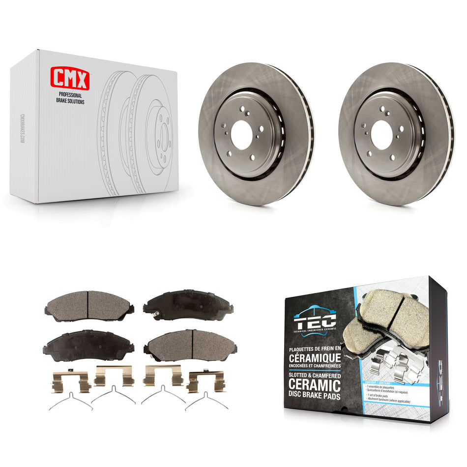 Front Disc Brake Rotors And Ceramic Pads Kit For 2014-2016 Acura MDX K8T-100670