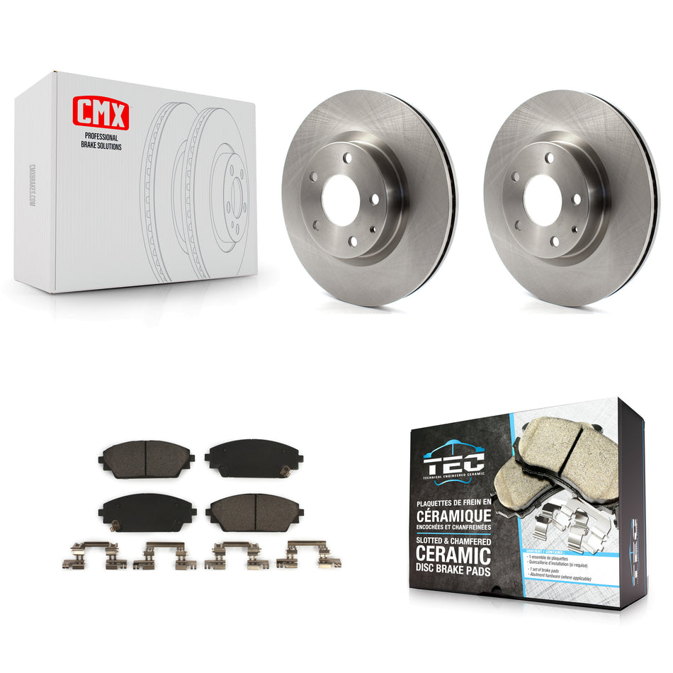 Front Disc Brake Rotors And Ceramic Pads Kit For Mazda 3 CX-3 Sport K8T-100674