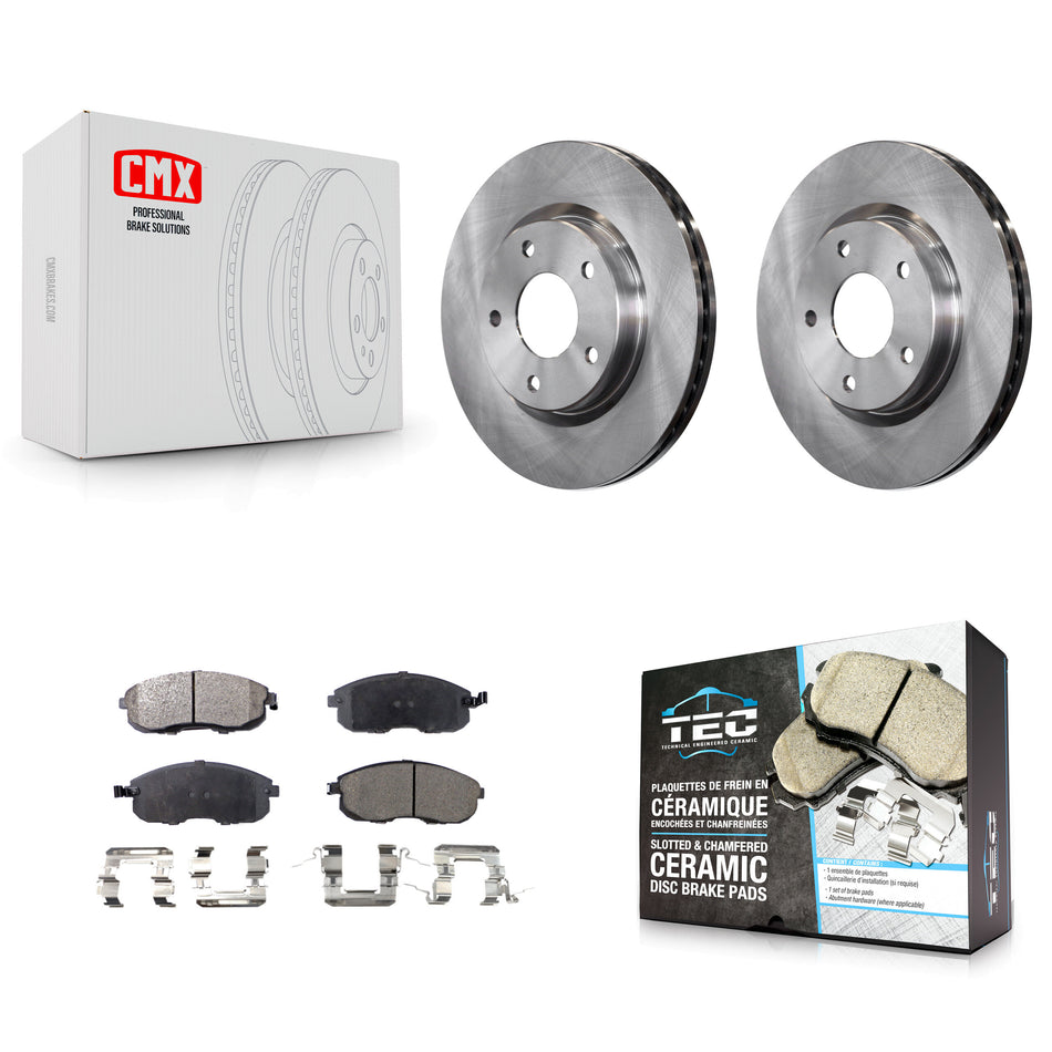 Front Disc Brake Rotors And Ceramic Pads Kit For Nissan Sentra K8T-100676