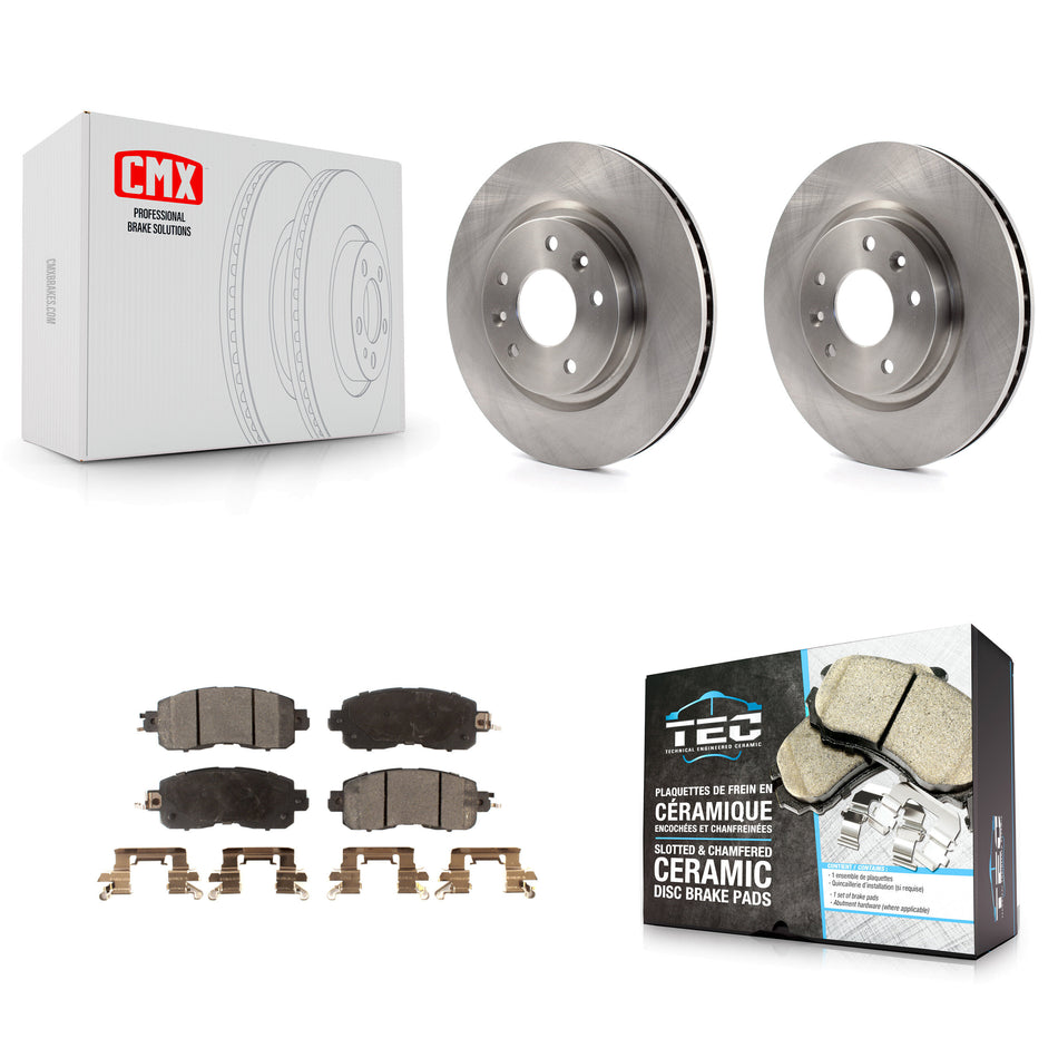 Front Disc Brake Rotors And Ceramic Pads Kit For Nissan LEAF K8T-100681