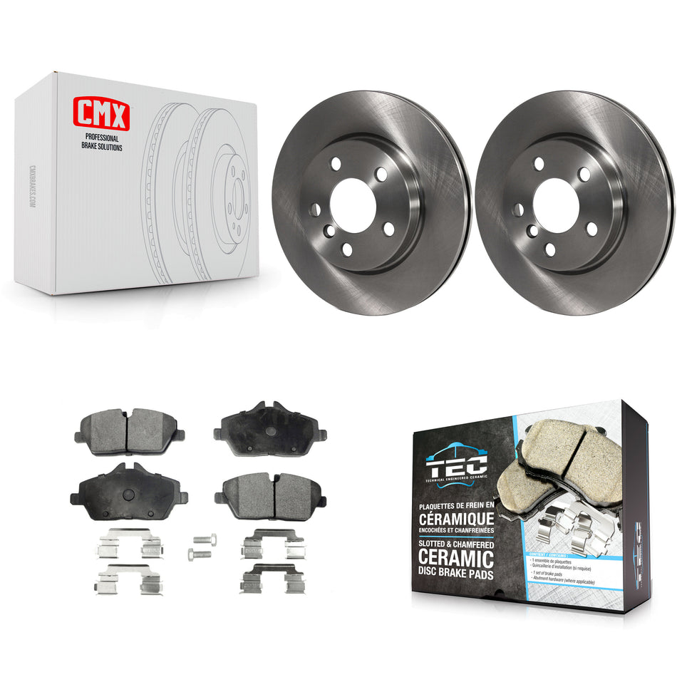 Front Disc Brake Rotors And Ceramic Pads Kit For Mini Cooper K8T-100694