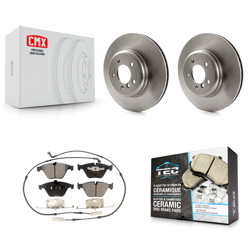 Front Disc Brake Rotors And Ceramic Pads Kit For BMW 650i 535i 550i 645Ci 545i K8T-100702