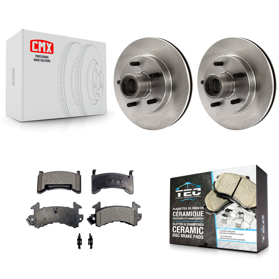Front Disc Brake Rotors Hub Assembly And Ceramic Pads Kit For Chevrolet S10 GMC Sonoma Blazer Jimmy Isuzu Hombre S15 K8T-100713