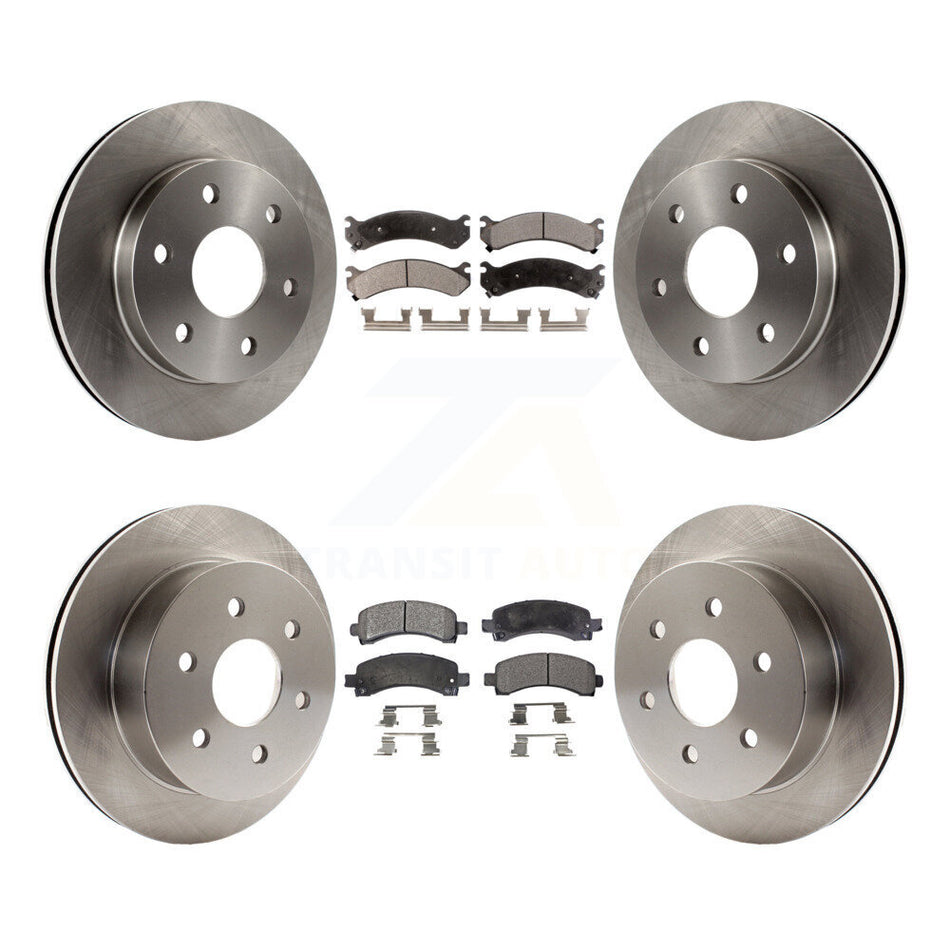 Front Rear Disc Brake Rotors And Ceramic Pads Kit For 2006 GMC Savana 2500 GAS engine With 7300 Lb GVW K8T-100776