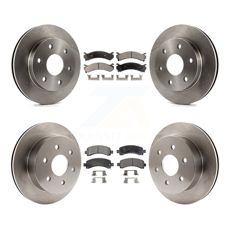 Front Rear Disc Brake Rotors And Ceramic Pads Kit For 2006 GMC Savana 2500 GAS engine With 7300 Lb GVW K8T-100776