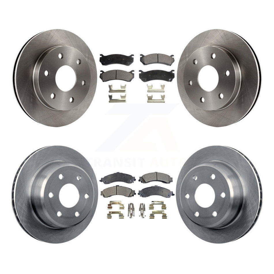 Front Rear Disc Brake Rotors And Ceramic Pads Kit For Chevrolet Silverado 1500 GMC Tahoe Sierra Suburban Yukon Avalanche XL Cadillac Escalade ESV EXT K8T-100781