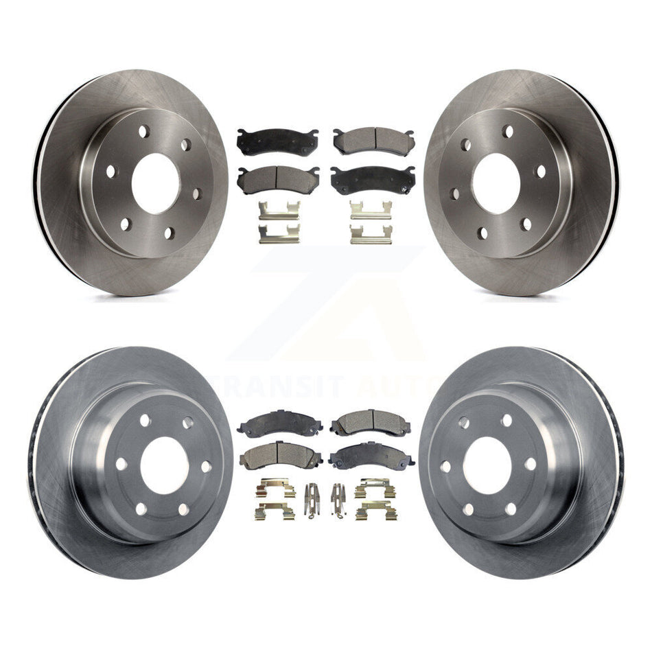 Front Rear Disc Brake Rotors And Ceramic Pads Kit For Chevrolet Silverado 1500 GMC Tahoe Sierra Suburban Yukon Avalanche XL Cadillac Escalade ESV EXT K8T-100781