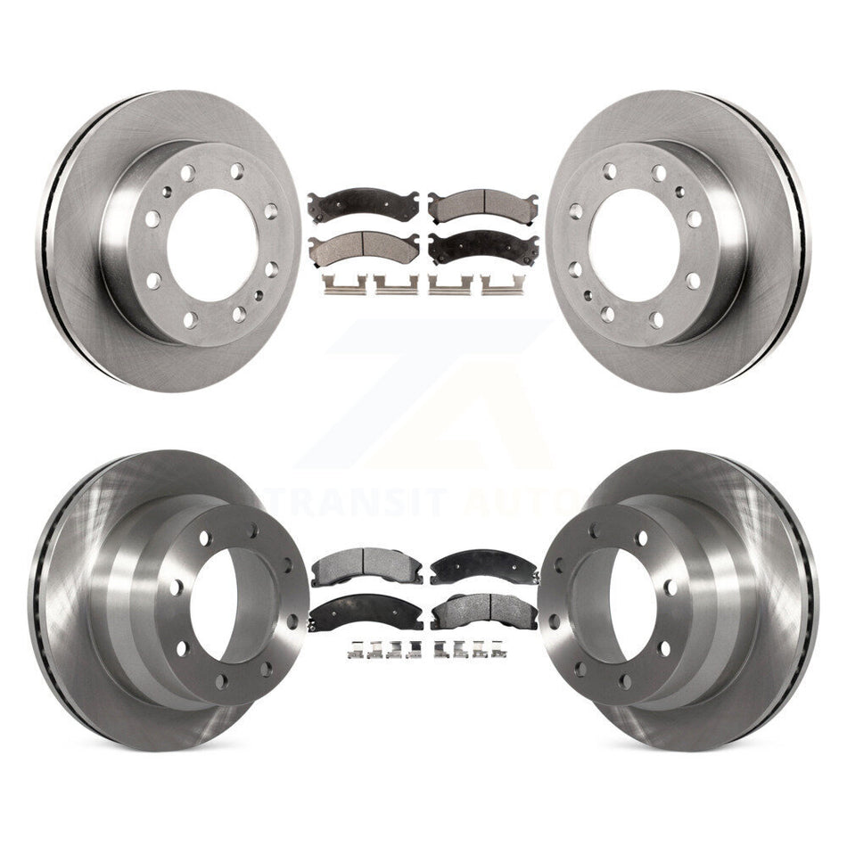 Front Rear Disc Brake Rotors And Ceramic Pads Kit For Chevrolet Express 4500 GMC Savana K8T-100795