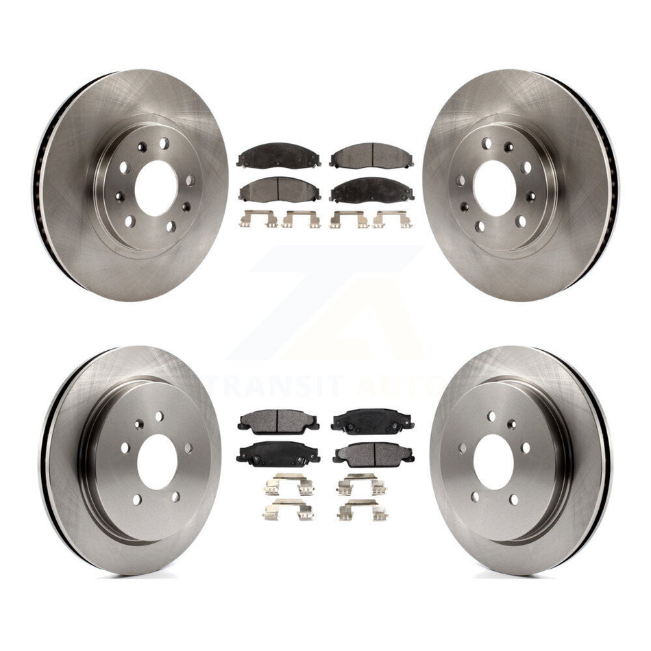 Front Rear Disc Brake Rotors And Ceramic Pads Kit For Cadillac CTS With Standard Suspension K8T-100803