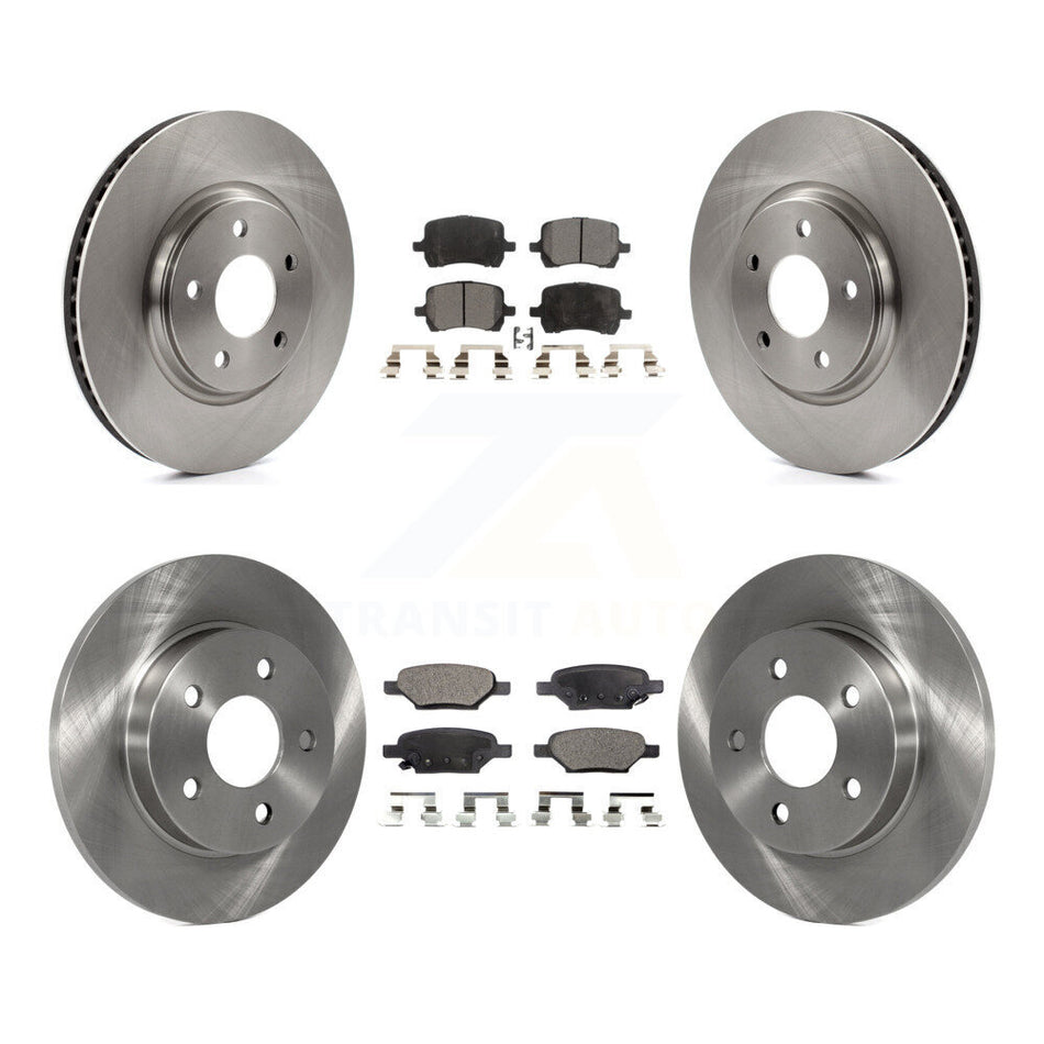 Front Rear Disc Brake Rotors And Ceramic Pads Kit For Chevrolet Malibu Pontiac G6 Cobalt Saturn Aura G5 K8T-100806
