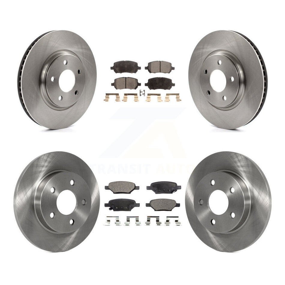 Front Rear Disc Brake Rotors And Ceramic Pads Kit For 2010 Pontiac G5 With Brakes K8T-100807