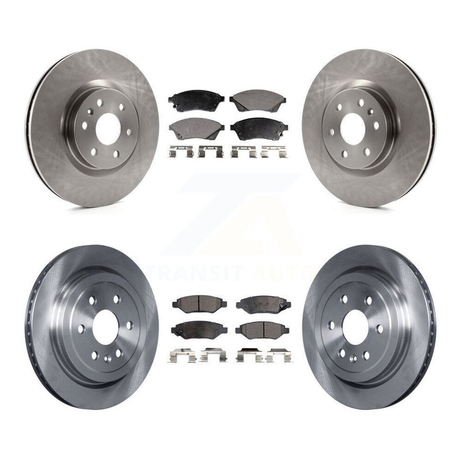 Front Rear Disc Brake Rotors And Ceramic Pads Kit For Cadillac SRX Saab 9-4X K8T-100867