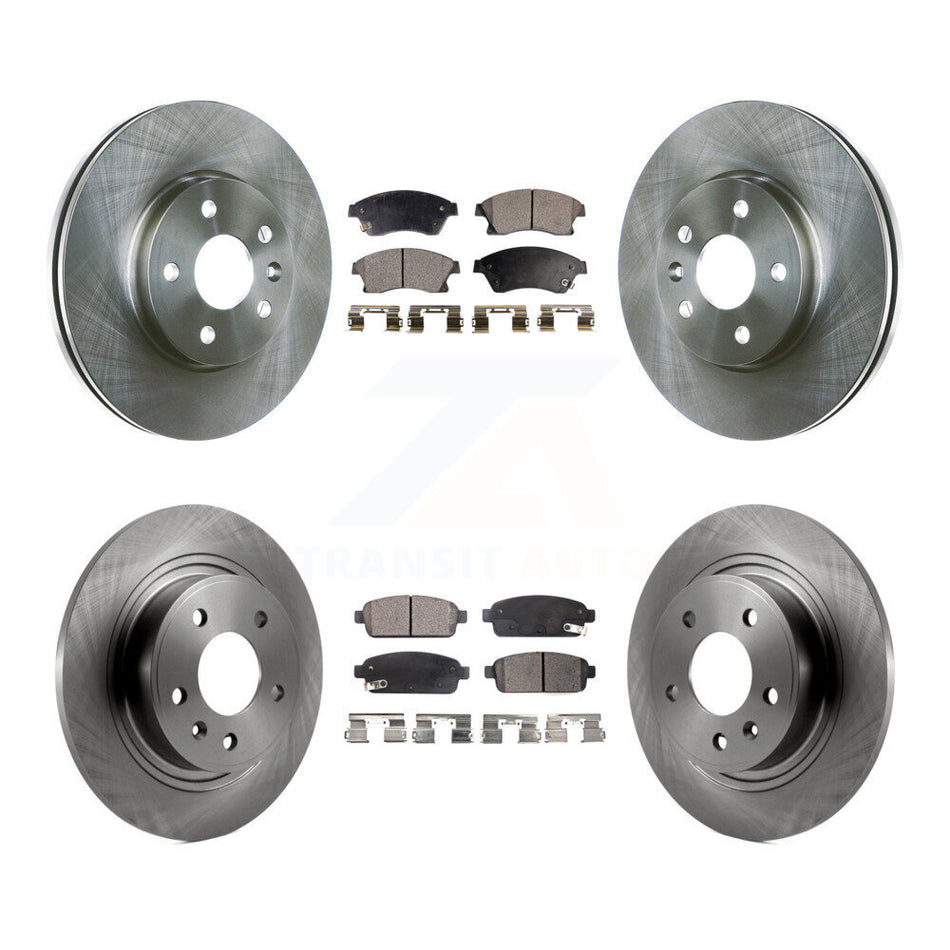 Front Rear Disc Brake Rotors And Ceramic Pads Kit For 2013 Chevrolet Cruze With 292mm Diameter Rotor K8T-100869