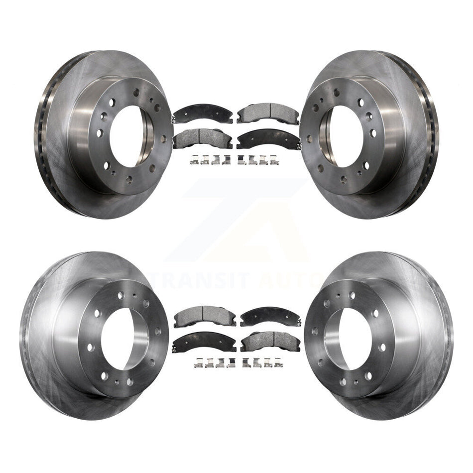 Front Rear Disc Brake Rotors And Ceramic Pads Kit For Chevrolet Silverado 2500 HD GMC Sierra 3500 Suburban K8T-100875