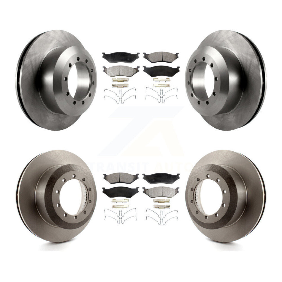 Front Rear Disc Brake Rotors And Ceramic Pads Kit For Ford F59 F-53 Motorhome Chassis F-59 Commercial Stripped K8T-100901