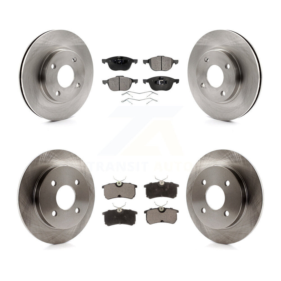Front Rear Disc Brake Rotors And Ceramic Pads Kit For 2004 Ford Focus LX Mid High SE ZTS ZTW ZX3 ZX5 From 04 05 K8T-100902