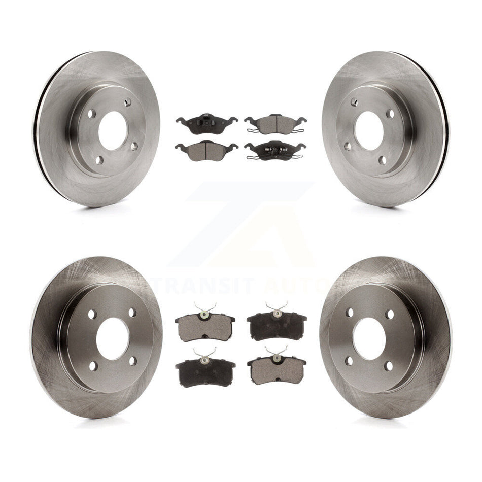 Front Rear Disc Brake Rotors And Ceramic Pads Kit For Ford Focus K8T-100903