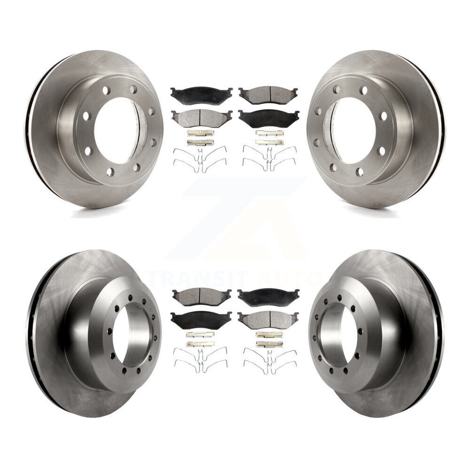 Front Rear Disc Brake Rotors And Ceramic Pads Kit For Ford F-450 Super Duty F-550 K8T-100904