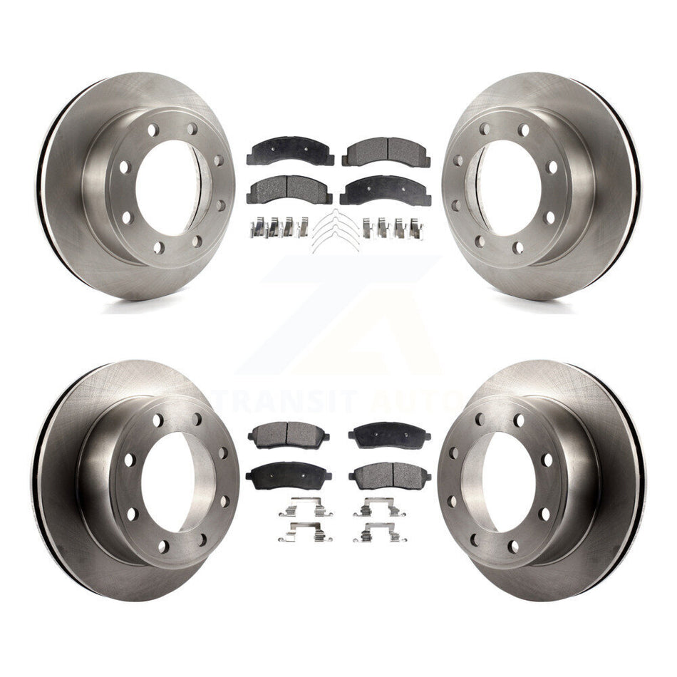 Front Rear Disc Brake Rotors And Ceramic Pads Kit For Ford F-250 Super Duty Excursion 4WD K8T-100905