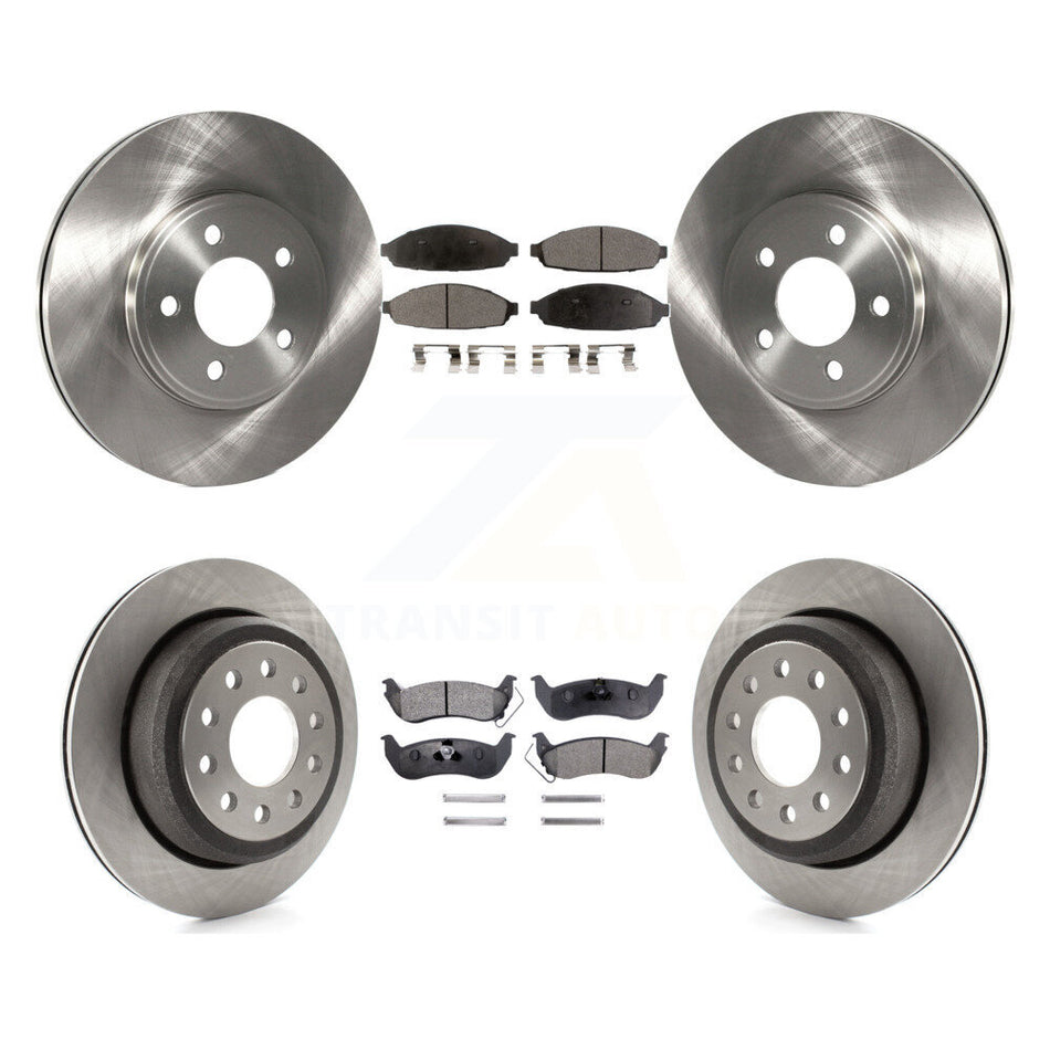 Front Rear Disc Brake Rotors And Ceramic Pads Kit For 2003-2011 Lincoln Town Car Sedan K8T-100917