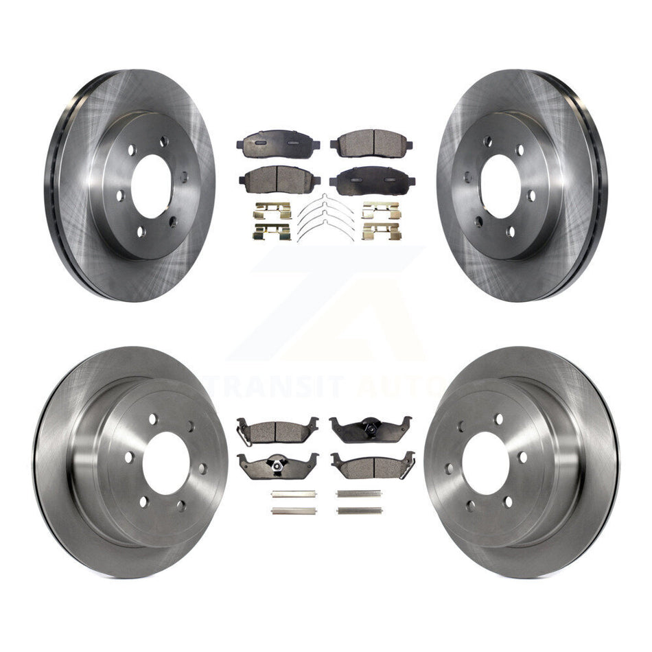 Front Rear Disc Brake Rotors And Ceramic Pads Kit For Ford F-150 Lincoln Mark LT 4WD K8T-100921