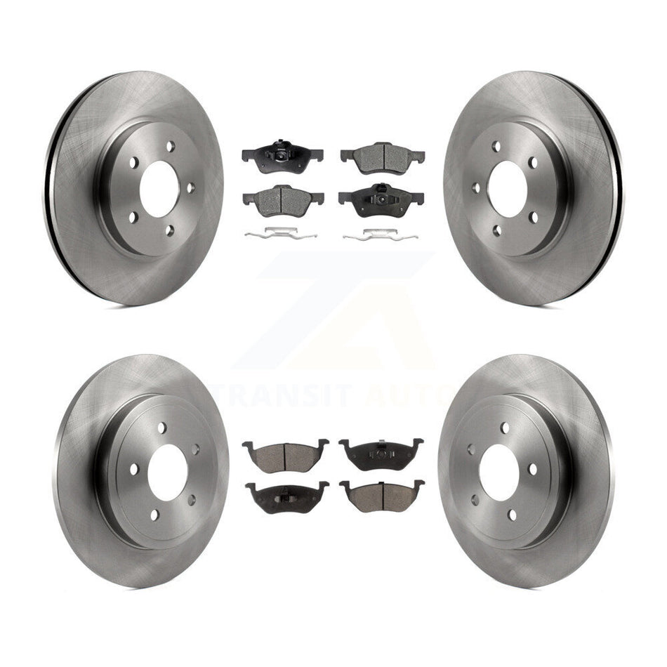 Front Rear Disc Brake Rotors And Ceramic Pads Kit For Ford Escape Mercury Mariner Mazda Tribute K8T-100924
