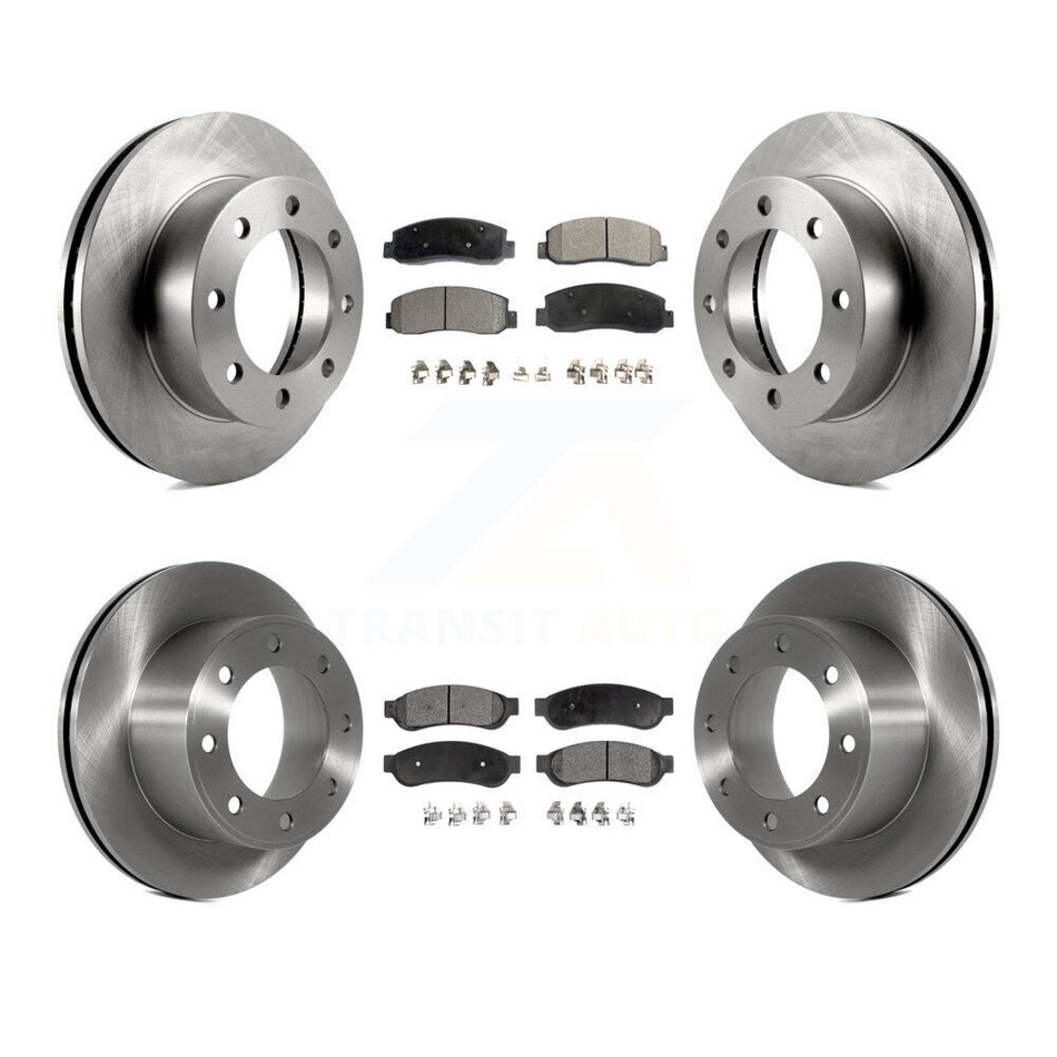 Front Rear Disc Brake Rotors And Ceramic Pads Kit For 2008-2009 Ford F-250 Super Duty 4WD K8T-100927