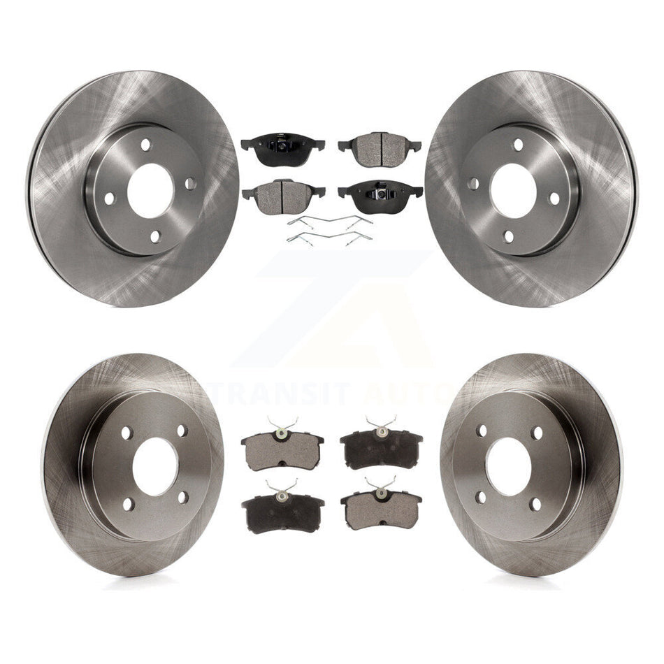 Front Rear Disc Brake Rotors And Ceramic Pads Kit For 2005-2007 Ford Focus rear brakes K8T-100937