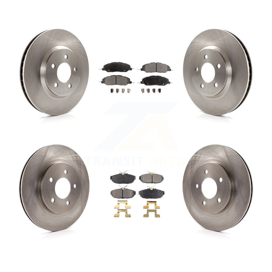 Front Rear Disc Brake Rotors And Ceramic Pads Kit For Ford Mustang K8T-100938