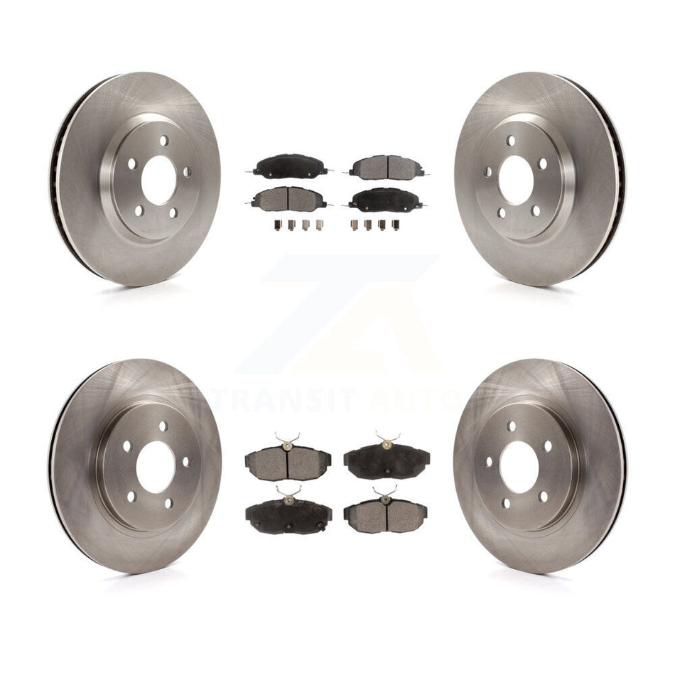 Front Rear Disc Brake Rotors And Ceramic Pads Kit For Ford Mustang K8T-100939