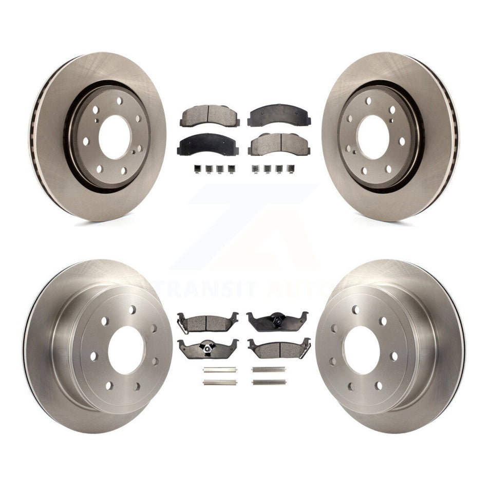 Front Rear Disc Brake Rotors And Ceramic Pads Kit For 2010-2011 Ford F-150 With 7 Lug Wheels K8T-100966