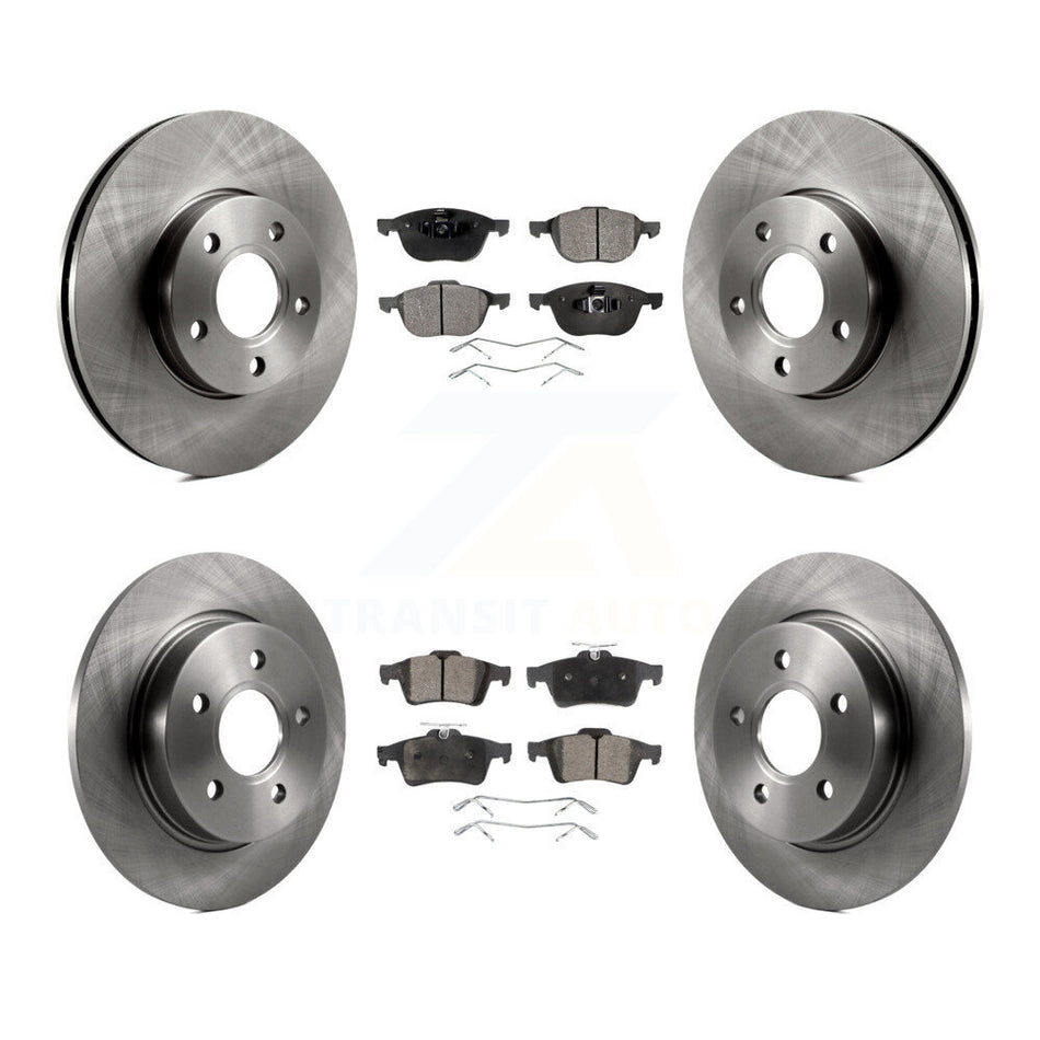 Front Rear Disc Brake Rotors And Ceramic Pads Kit For Ford Focus K8T-100970