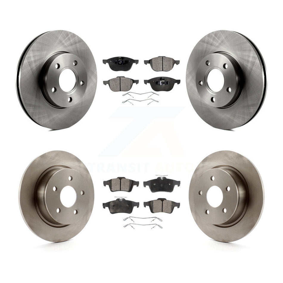 Front Rear Disc Brake Rotors And Ceramic Pads Kit For Ford C-Max K8T-100971