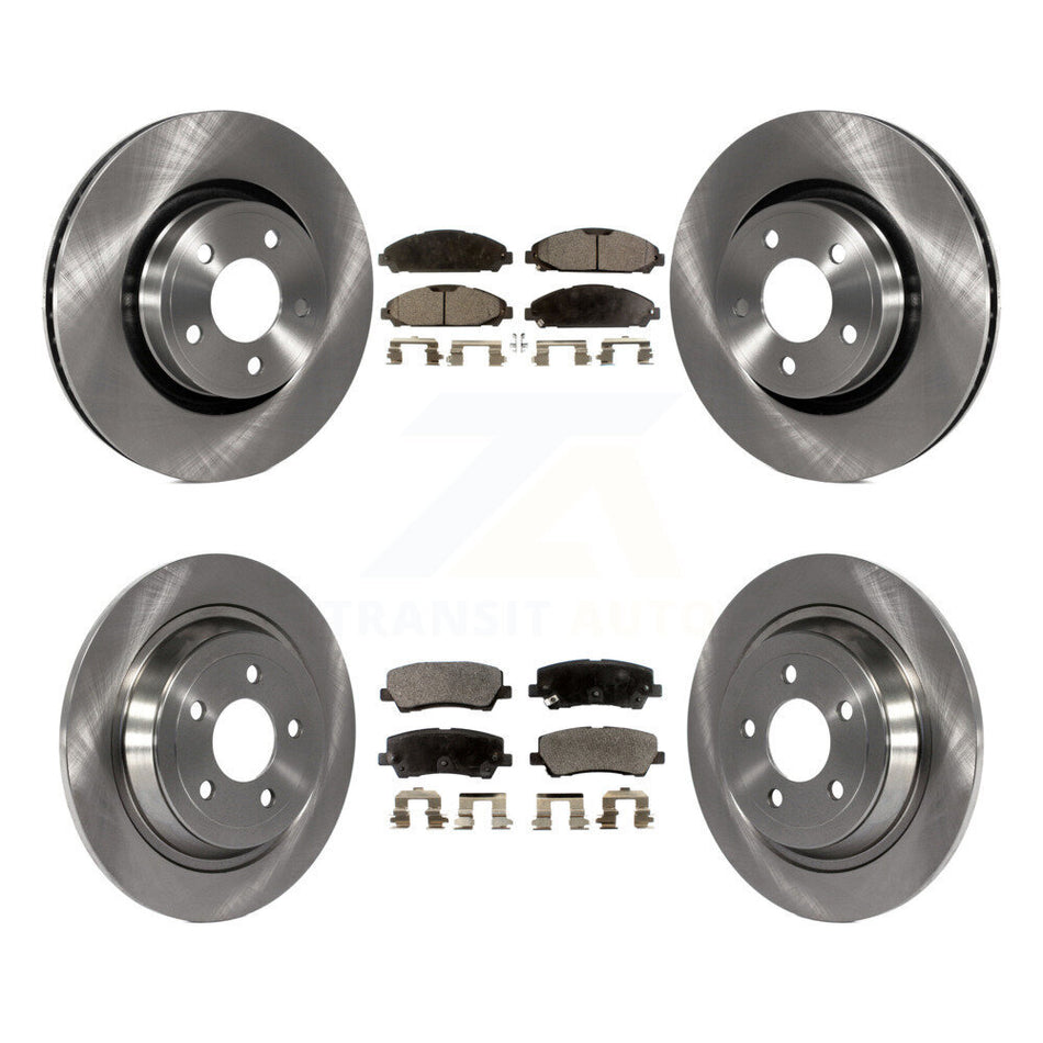 Front Rear Disc Brake Rotors And Ceramic Pads Kit For Ford Mustang K8T-100981
