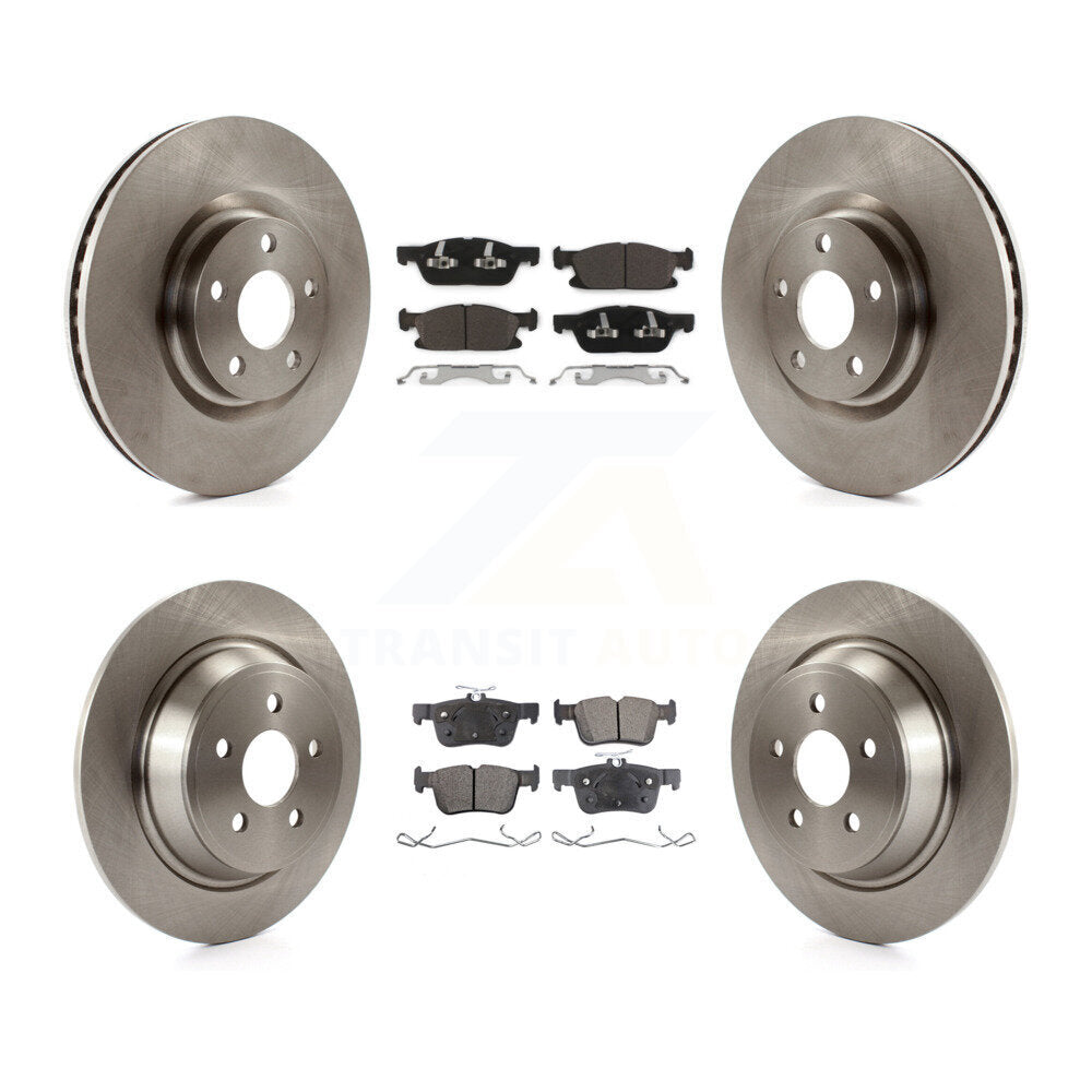 Front Rear Disc Brake Rotor Ceramic Pad Kit For Ford Edge With 316mm Diameter K8T-100982
