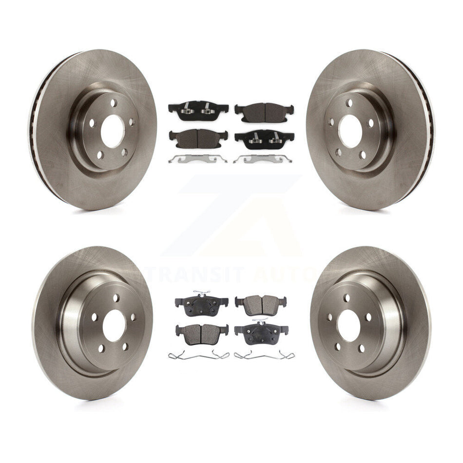 Front Rear Disc Brake Rotor Ceramic Pad Kit For Ford Edge With 316mm Diameter K8T-100982