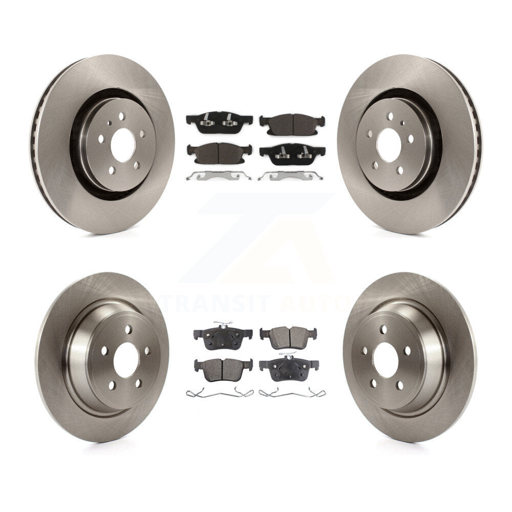 Front Rear Disc Brake Rotors And Ceramic Pads Kit For Ford Edge Lincoln Nautilus MKX K8T-100987