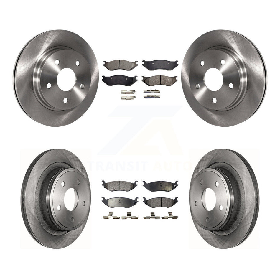 Front Rear Disc Brake Rotors And Ceramic Pads Kit For Dodge Ram 1500 K8T-101018