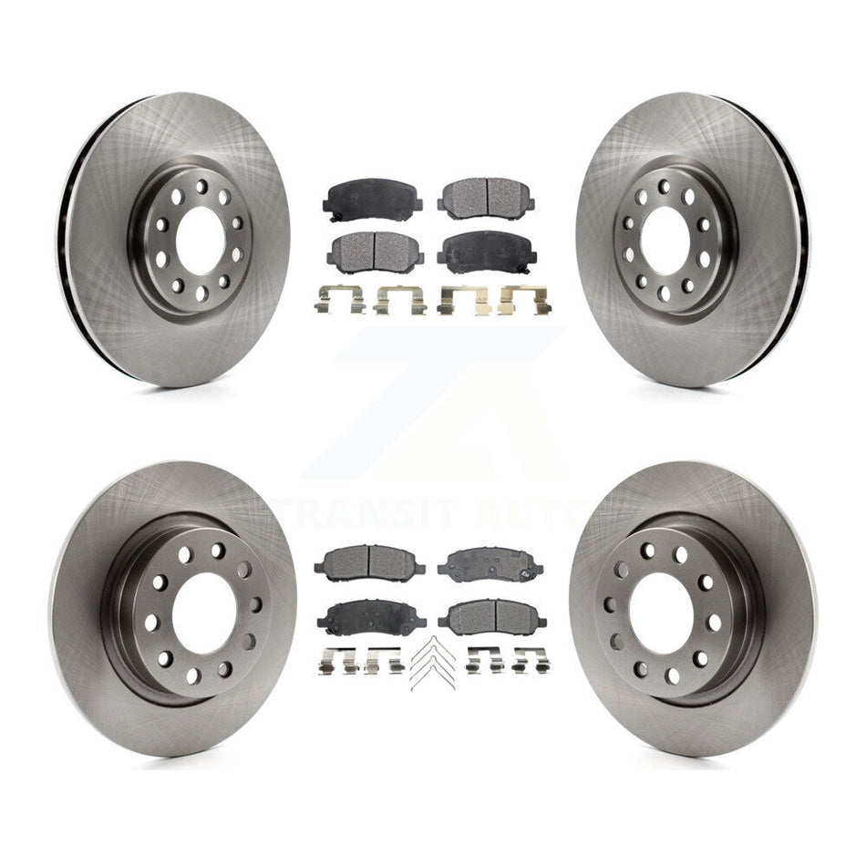 Front Rear Disc Brake Rotors And Ceramic Pads Kit For 2013-2016 Dodge Dart K8T-101061