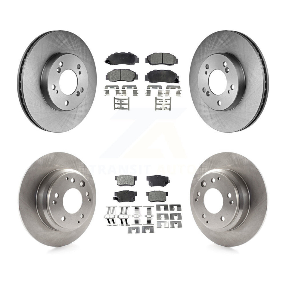 Front Rear Disc Brake Rotors And Ceramic Pads Kit For Acura Honda Odyssey Legend RL Isuzu Oasis K8T-101067