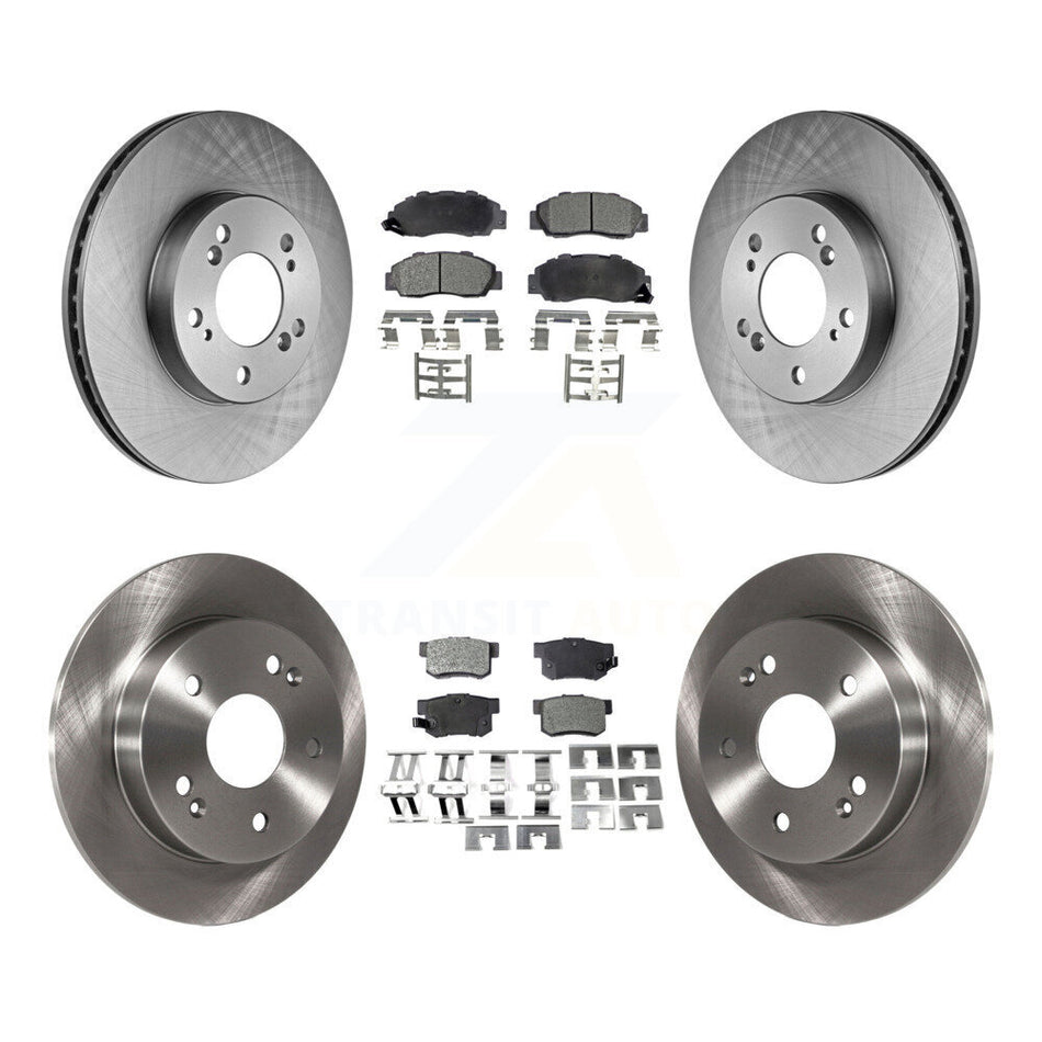 Front Rear Disc Brake Rotors And Ceramic Pads Kit For 1997-2001 Honda Prelude K8T-101069