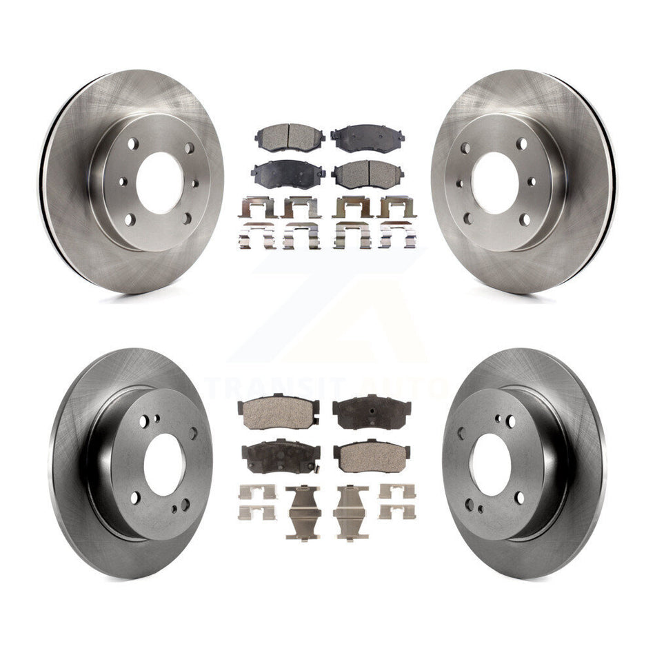 Front Rear Disc Brake Rotors And Ceramic Pads Kit For Nissan Sentra Infiniti G20 INFINITI K8T-101073