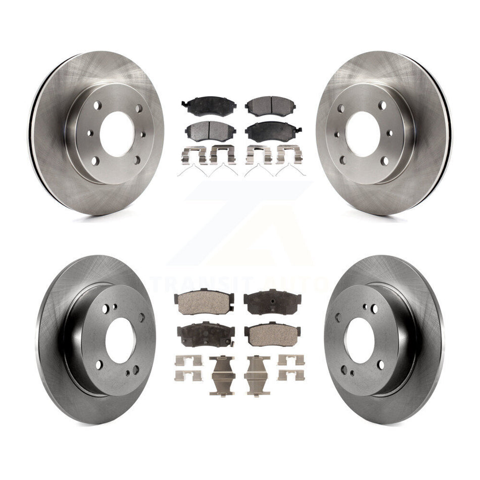 Front Rear Disc Brake Rotors And Ceramic Pads Kit For INFINITI G20 K8T-101074