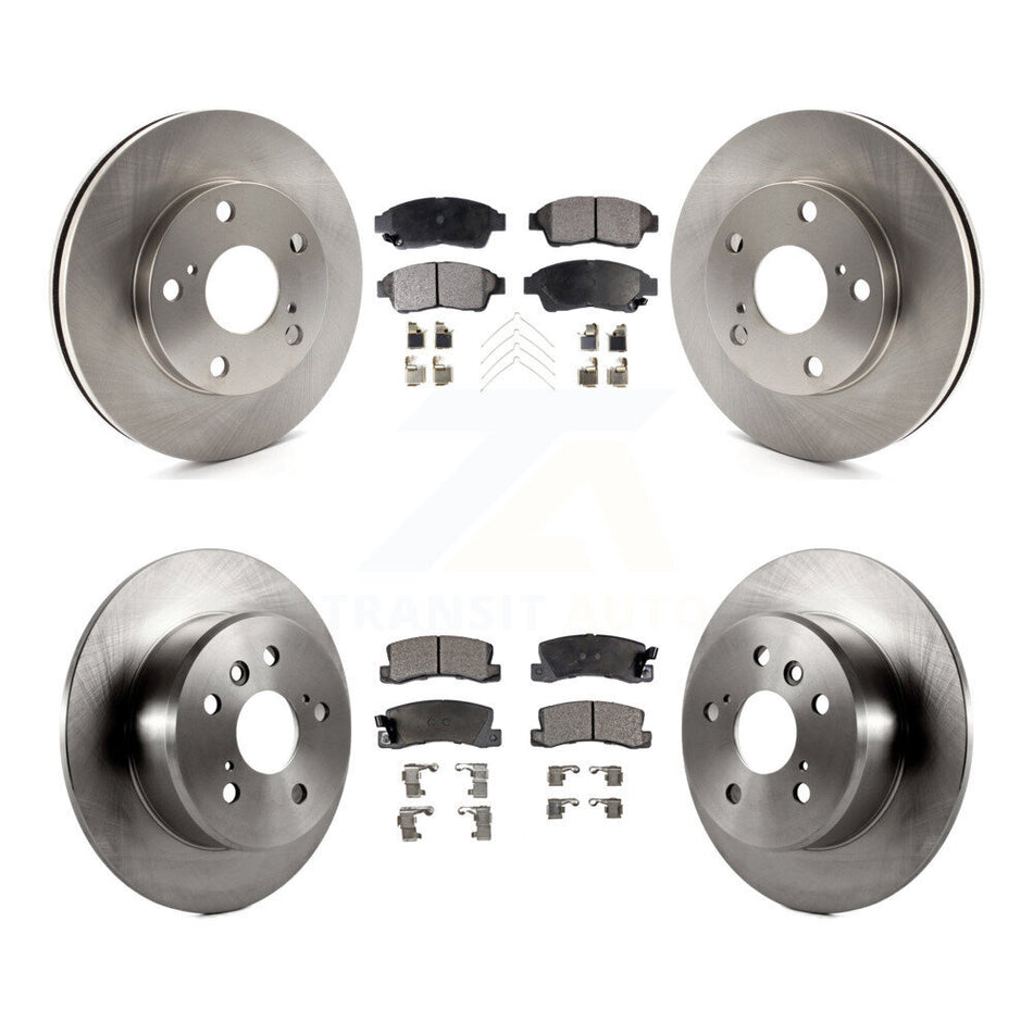 Front Rear Disc Brake Rotors And Ceramic Pads Kit For Toyota Camry K8T-101097