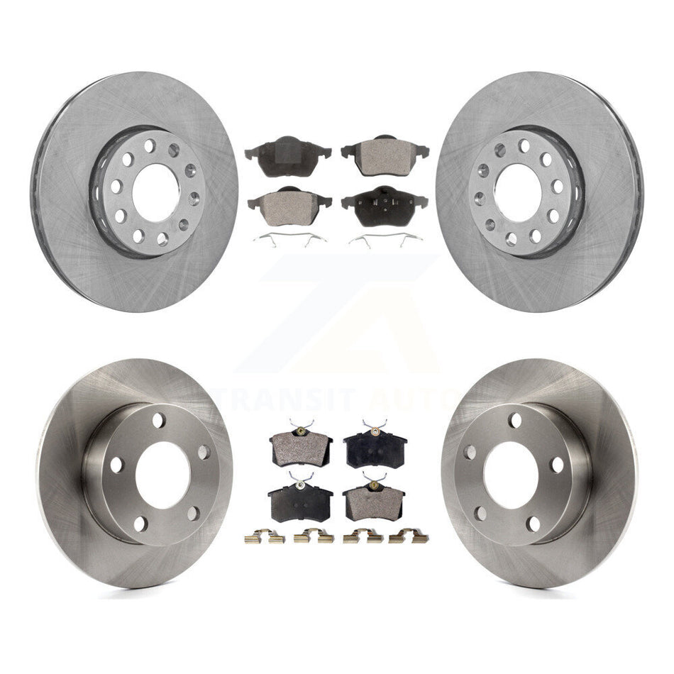 Front Rear Disc Brake Rotors And Ceramic Pads Kit For Volkswagen Passat Audi A4 K8T-101107
